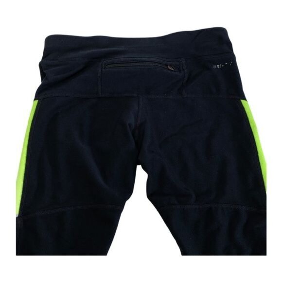 Nike Dri-Fit Black Green Cropped Leggings Size XS - Picture 5 of 10